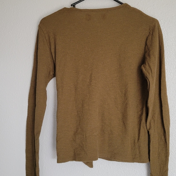 Texture and thread madewell Tie tee in asparagus - Picture 4 of 8